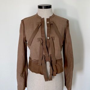 Chloe Leather Cropped Jacket Size M